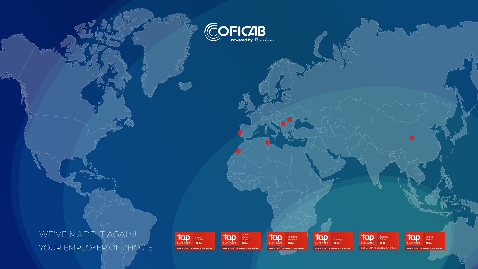 COFICAB certifiée Top Employer 2026 : une reconnaissance internationale de l’excellence RH