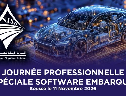 Journée professionnelle Software embarqué organisée par l’ENISo à Sousse le 11 novembre 2026